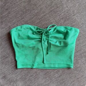 Princess Polly Solana Strapless Top Green